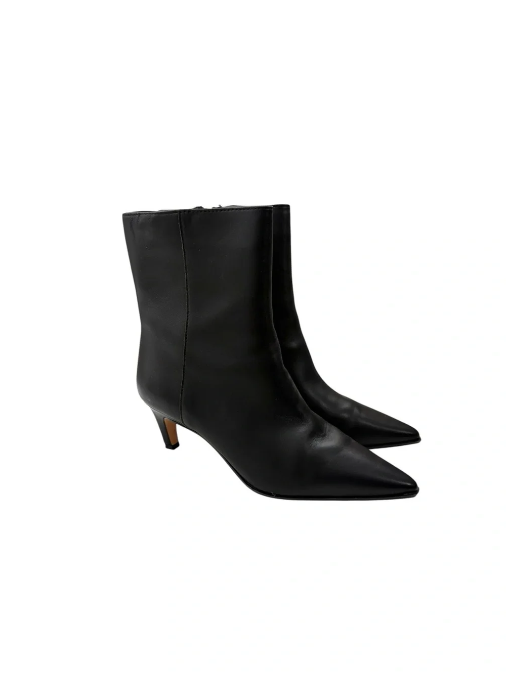 J. Crew Size 7.5 Black Stevie Ankle Boots Kitten Heel Chic Minimalist Neutral